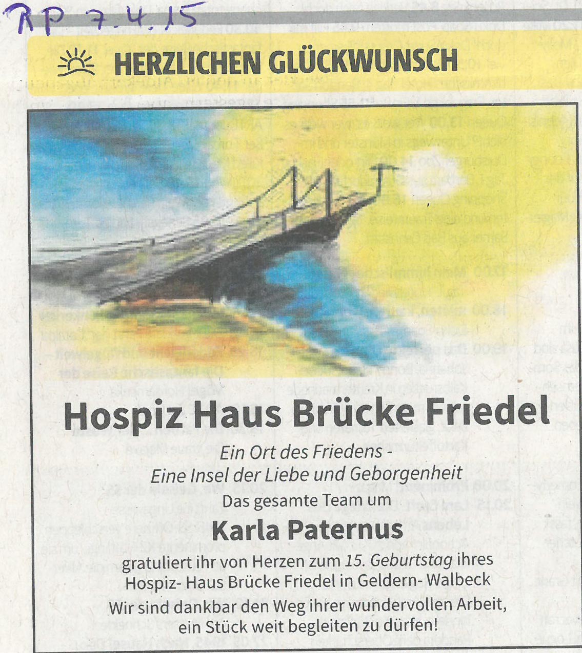 Rheinische Post vom 07.04.2015